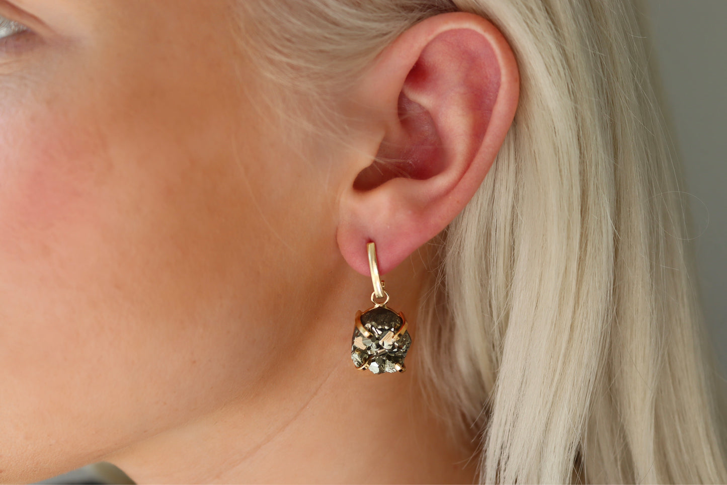 PYRITE statement earrings