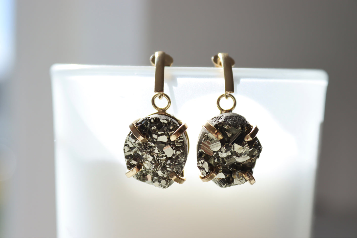 PYRITE statement earrings