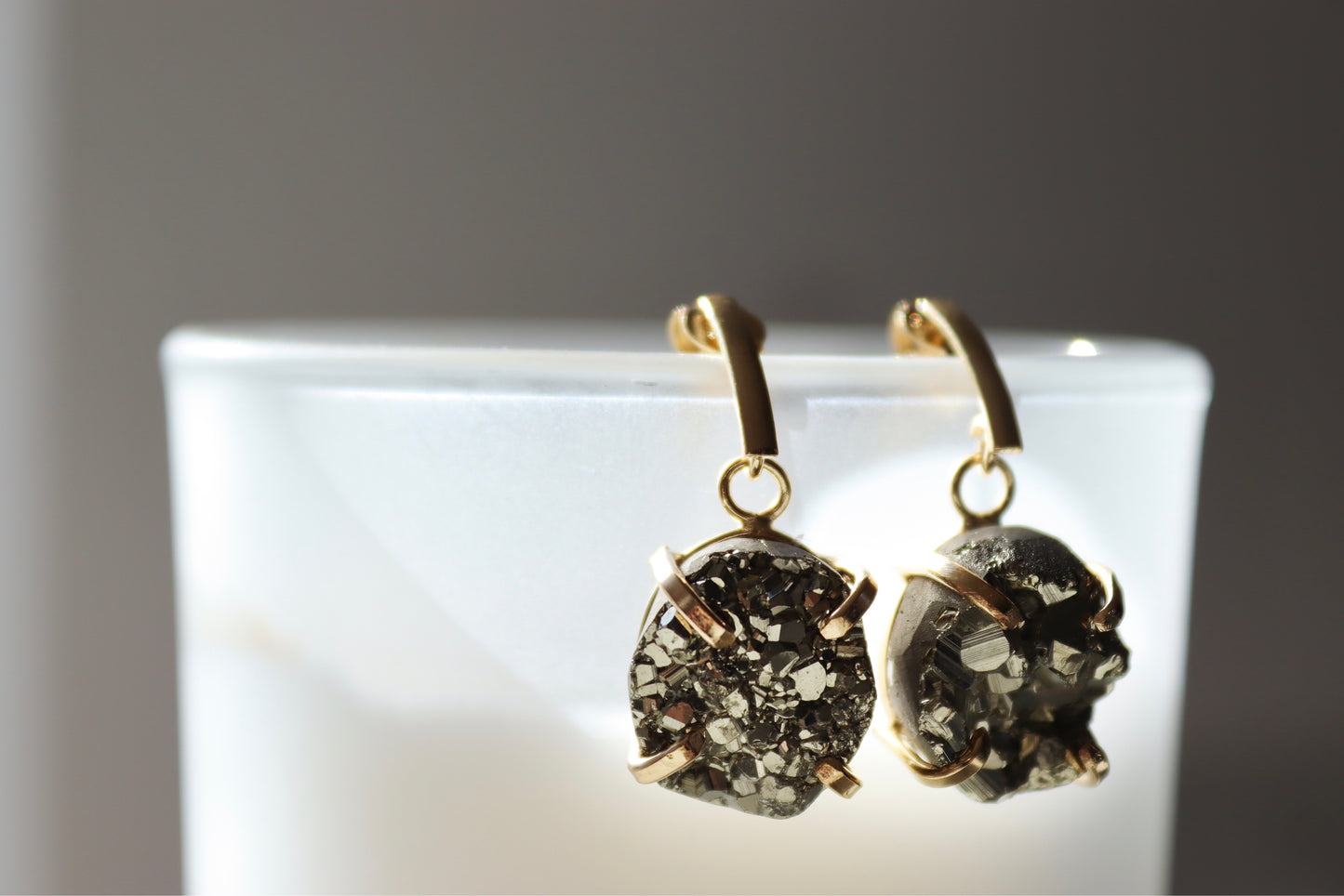 PYRITE statement earrings