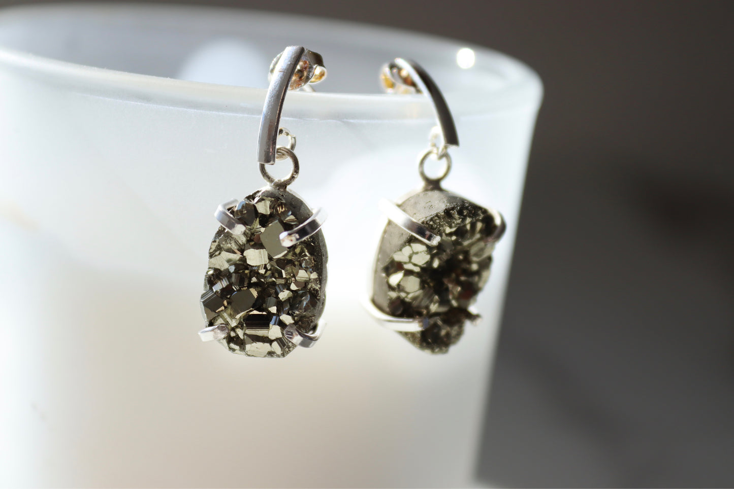 PYRITE statement earrings